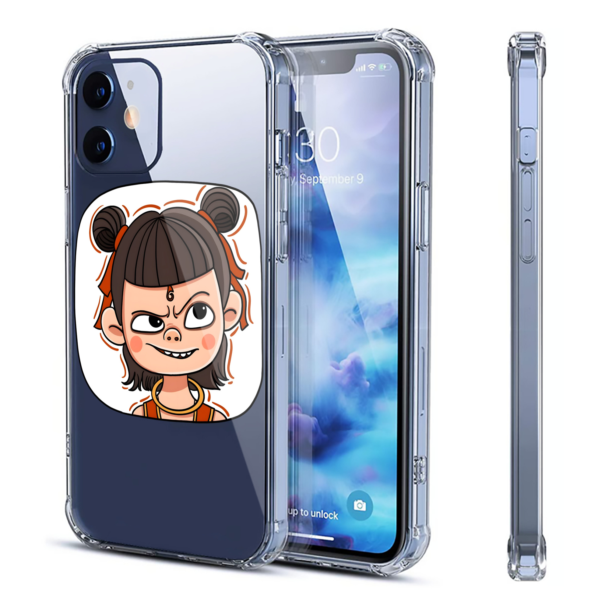 （画像用） Ne Zha 2 ナタ 魔童の大暴れ 【iPhone 12シリーズ対応】透明スマホケース（クリアソフトケース）
